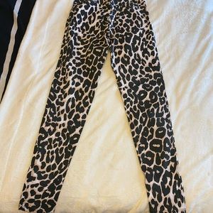 Cheetah print skinny jeans